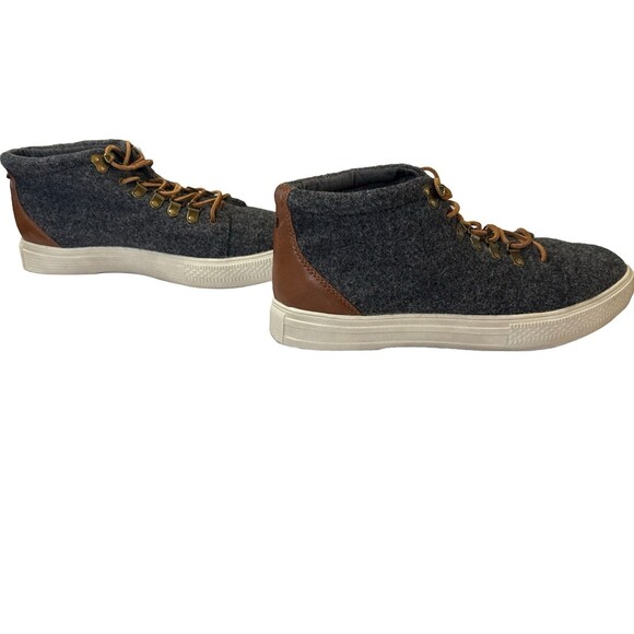 Band of Gypsies Dove Wool Blend High Top Sneakers Size 10 Gray Brown NEW - Picture 2 of 10
